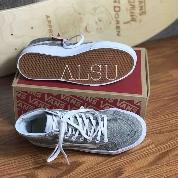 VANS SK8-HI Slim J&S Frost Grey Kid’s  AUTHENTIC - Picture 6 of 6